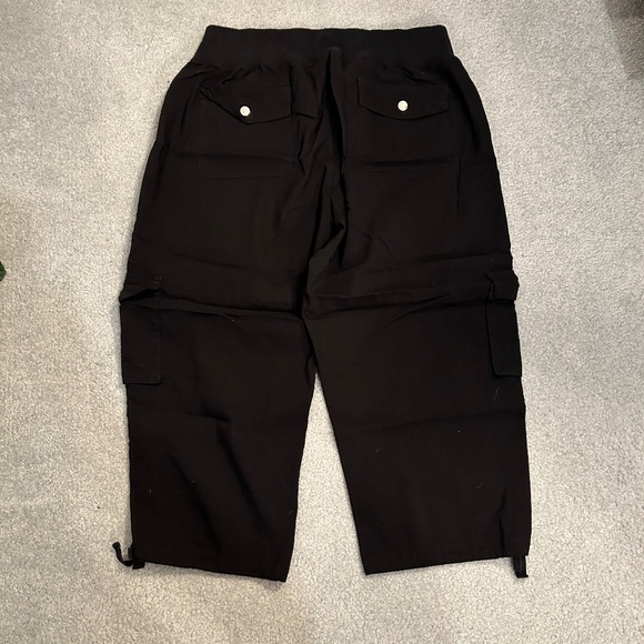 MoFiz Size XL Black Cargo Capri Pants - Picture 7 of 13